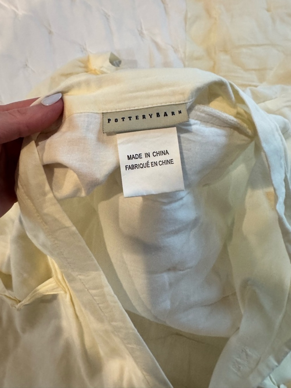 Pottery Barn Tencel Cream Pillow Shams with Subtle Ruffle Edge - Pair - Picture 5 of 7